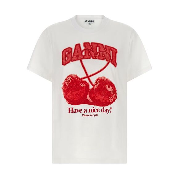 GANNI Sweaters - Ganni Women 'Cherry' T-Shirt